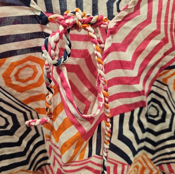 Mud Pie Totable Tunic Beach To Bar Cover-Up Dress Umbrella Print Size Small New - Picture 2 of 9